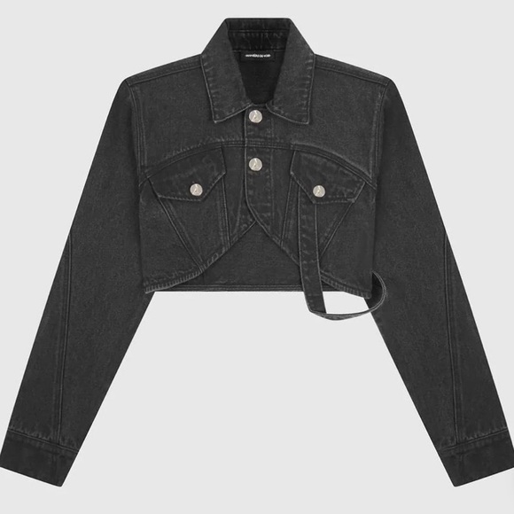 Manière de Voir Black Cropped Carpenter Jacket - Picture 3 of 9